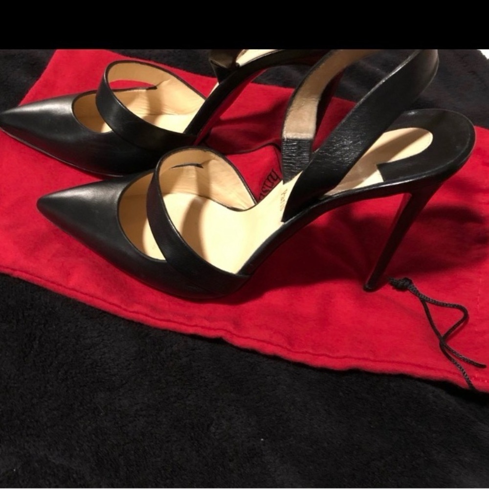 Christian Louboutin Black Leather Heels